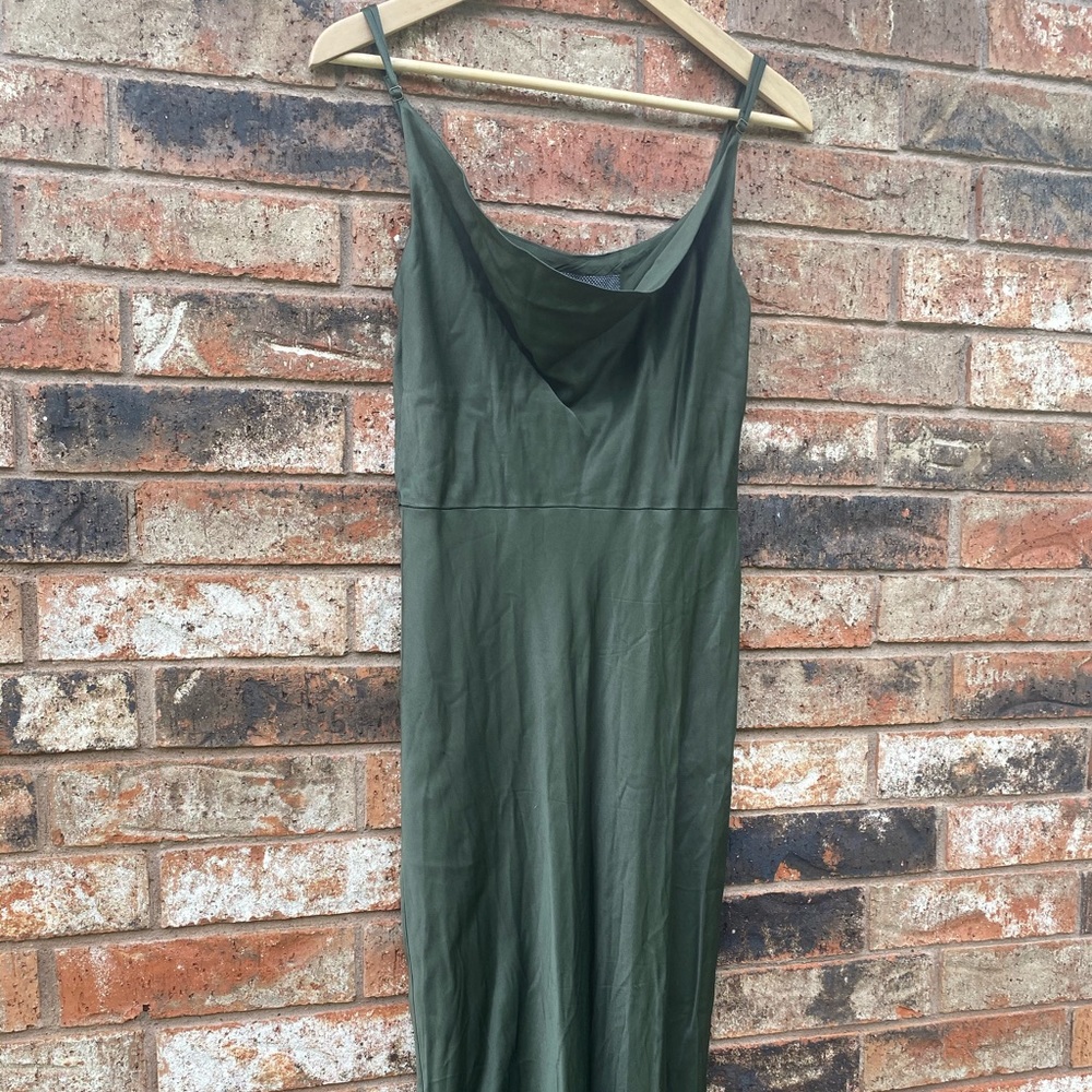 Anthropologie “Demeter” slip dress — GREEN